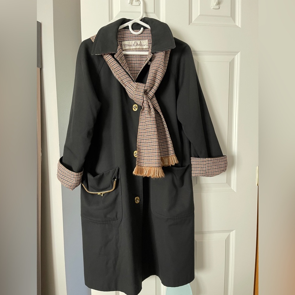 Bonnie Cashin Vintage Weatherware Russ Taylor Black Trench Coat